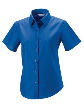 Ladies Short Sleeve Oxford Shirt Russel - aztec blue