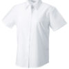 Ladies Short Sleeve Oxford Shirt Russel - white