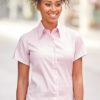 Ladies Short Sleeve Ultimate Non Iron Shirt Russell - classic pink