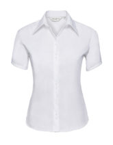 Ladies Short Sleeve Ultimate Non Iron Shirt Russell - white