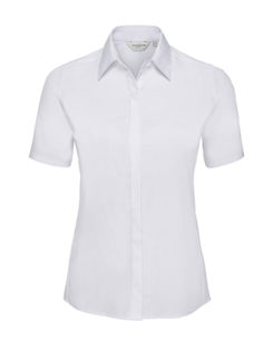 Ladies Short Sleeve Ultimate Stretch Shirt Russel - white