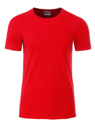 Mens Basic T James & Nicholson - tomato