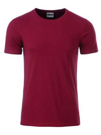 Mens Basic T James & Nicholson - wine