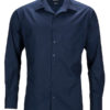 Mens Business Shirt Long Sleeved James & Nicholson - navy