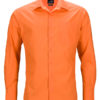 Mens Business Shirt Long Sleeved James & Nicholson - orange