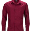 Mens Business Shirt Long Sleeved James & Nicholson - wine