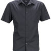 Mens Business Shirt Short Sleeved James & Nicholson - black