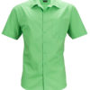 Mens Business Shirt Short Sleeved James & Nicholson - lime green