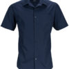 Mens Business Shirt Short Sleeved James & Nicholson - navy