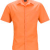 Mens Business Shirt Short Sleeved James & Nicholson - orange