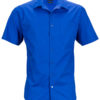 Mens Business Shirt Short Sleeved James & Nicholson - royal