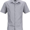 Mens Business Shirt Short Sleeved James & Nicholson - steel