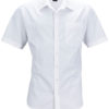 Mens Business Shirt Short Sleeved James & Nicholson - white