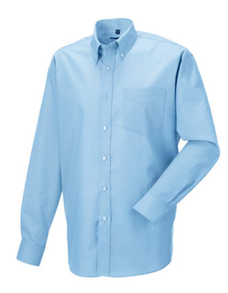 Mens Long Sleeve Oxford Shirt Russel - oxford blue