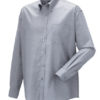 Mens Long Sleeve Oxford Shirt Russel - silver