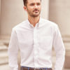 Mens Long Sleeve Oxford Shirt Russel - white