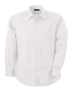 Mens Shirt Classic Fit Long James & Nicholson - white