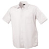 Mens Shirt Classic Fit Short James & Nicholson - white