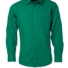 Mens Shirt Longsleeve Poplin James & Nicholson - irish green