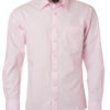 Mens Shirt Longsleeve Poplin James & Nicholson - light pink