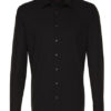 Mens Shirt Modern Fit Longsleeve Seidensticker - black