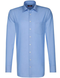 Mens Shirt Modern Fit Longsleeve Seidensticker - midblue