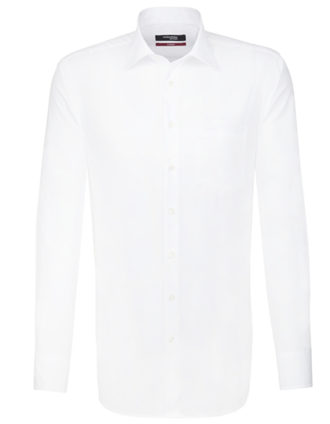 Mens Shirt Modern Fit Longsleeve Seidensticker - white