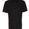 Mens Shirt Modern Fit Shortsleeve Seidensticker - black