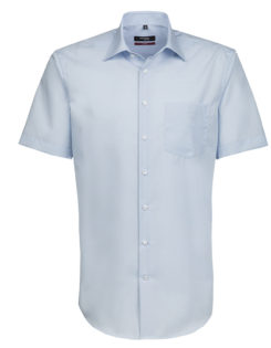 Mens Shirt Modern Fit Shortsleeve Seidensticker - light blue