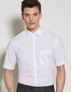 Mens Shirt Modern Fit Shortsleeve Seidensticker - white