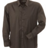 Mens Shirt Slim Fit Long James & Nicholson - brown