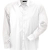 Mens Shirt Slim Fit Long James & Nicholson - white