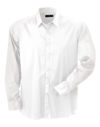 Mens Shirt Slim Fit Long James & Nicholson - white