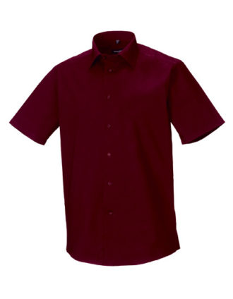 Mens Short Sleeve Fitted Shirt Russel - port