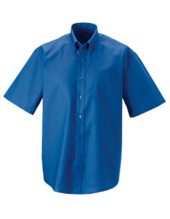 Mens Short Sleeve Oxford Shirt Russel - aztec blue