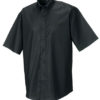 Mens Short Sleeve Oxford Shirt Russel - black