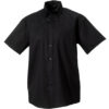 Mens Short Sleeve Ultimate Non Iron Shirt Russell - black