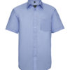 Mens Short Sleeve Ultimate Non Iron Shirt Russell - bright sky
