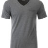 Mens T Pocket James & Nicholson - black heather