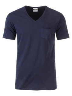 Mens T Pocket James & Nicholson - navy