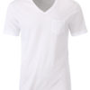 Mens T Pocket James & Nicholson - white