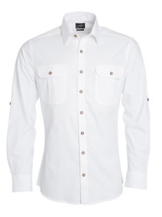 Mens Traditional Shirt Plain James & Nicholson - white