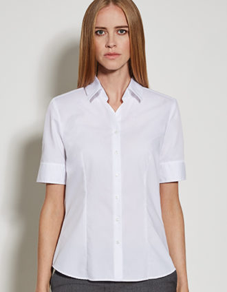 Womens Blouse Modern Fit Shortsleeve Seidensticker - white