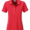 Ladies Basic Polo James & Nicholson - carmine red melange