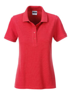 Ladies Basic Polo James & Nicholson - carmine red melange