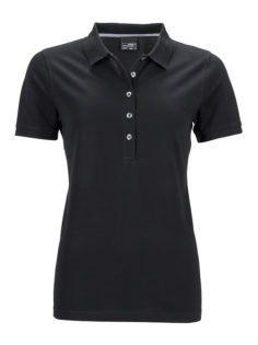 Ladies Pima Polo James & Nicholson - black