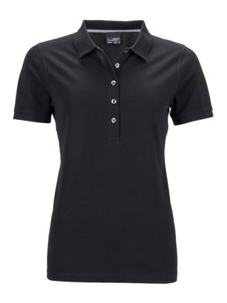 Ladies Pima Polo James & Nicholson - black