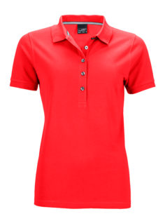 Ladies Pima Polo James & Nicholson - light red