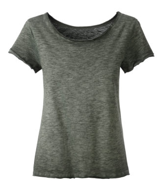 Ladies Slub T James & Nicholson - dusty olive