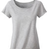 Ladies Slub T James & Nicholson - light grey